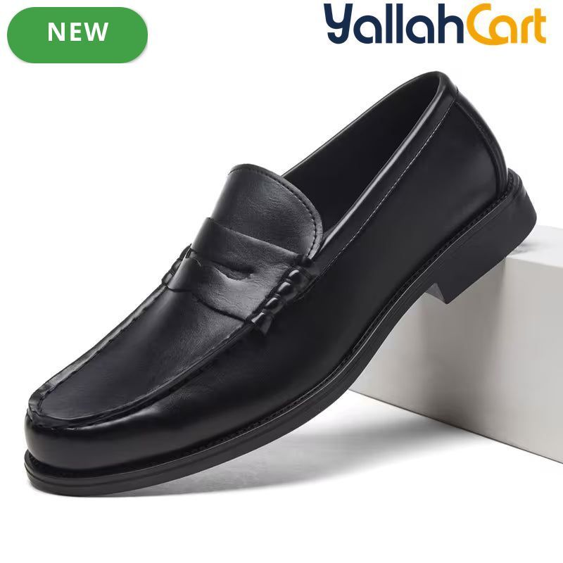 Men's Retro Penny Loafers – Dark Brown & Black