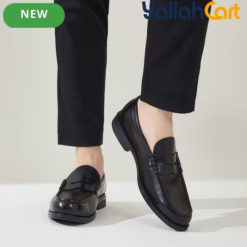 Men's Retro Penny Loafers – Dark Brown & Black