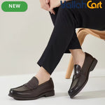 Men's Retro Penny Loafers – Dark Brown & Black