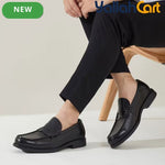 Men's Retro Penny Loafers – Dark Brown & Black