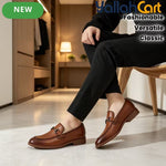 Men's Classic British Style Formal Oxford Shoes – Light Brown & Black