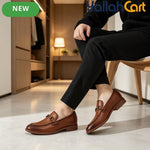Men's Classic British Style Formal Oxford Shoes – Light Brown & Black