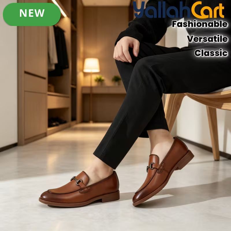 Men's Classic British Style Formal Oxford Shoes – Light Brown & Black