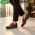Men's Classic British Style Formal Oxford Shoes – Light Brown & Black