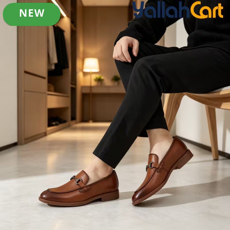 Men's Classic British Style Formal Oxford Shoes – Light Brown & Black