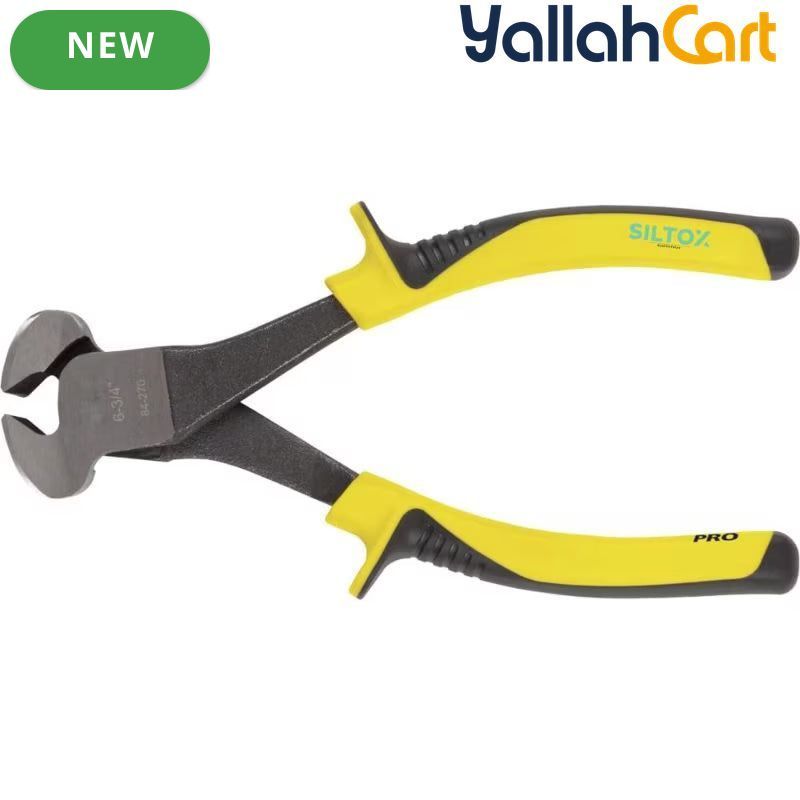 165mm End Nipper Pliers - Yellow & Grey, Carpenter Pliers for Cutting Nails & Wires, Nail Puller, Stapler Remover, Candle Wick Trimmer, Heavy-Duty Hand Tool for Woodworking & DIY