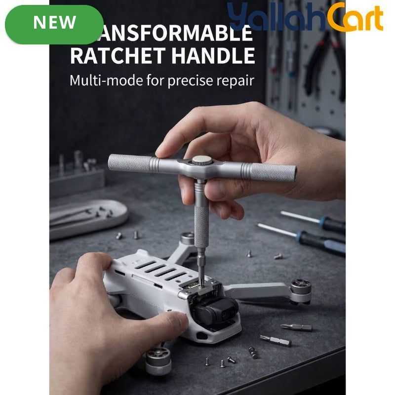 34pcs Magnetic Screwdriver Set - Aluminum Alloy, Multi-Functional Precision Repair Kit with Detachable Handle, Portable Hand Tool Set for Furniture, Computer, Bicycle, Electronics & Home Repairs