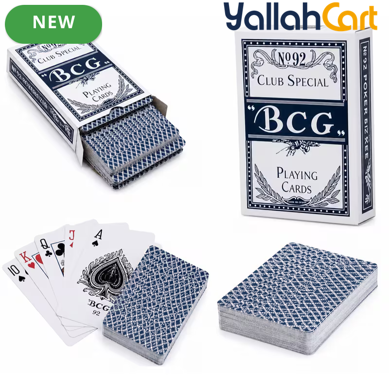Premium BCG Club Special Playing Cards - Black 2-Pack, Classic Playing Card Decks for Family Games, Poker, Casino-Style Games, Parties & Game Nights