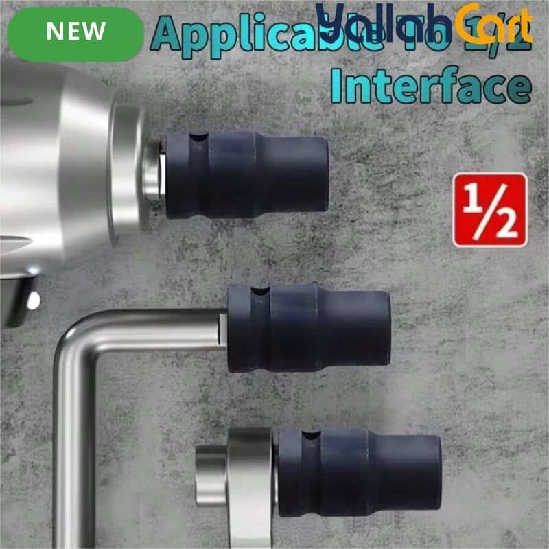 9pcs Socket Adapter Set - 1/2 Inch Drive, M6-M24 Electrical Switch Adapters, 9-Piece Tapered Sleeve Set, Compatible with Impact Drill, Industrial Tools, Durable & Practical Socket Accessories