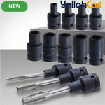 9pcs Socket Adapter Set - 1/2 Inch Drive, M6-M24 Electrical Switch Adapters, 9-Piece Tapered Sleeve Set, Compatible with Impact Drill, Industrial Tools, Durable & Practical Socket Accessories