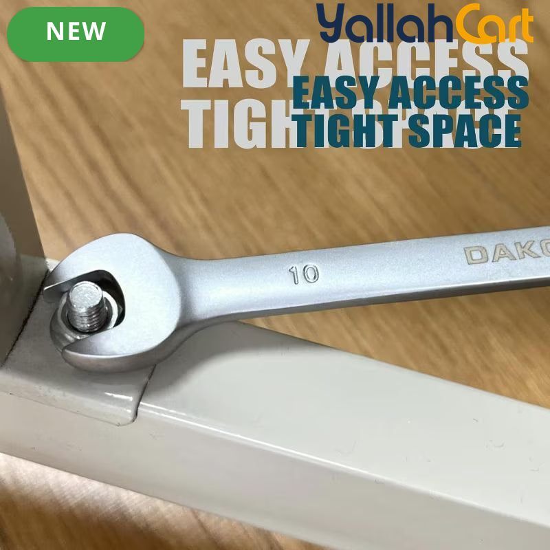 16mm Reversible Ratchet Wrench - Silver, Metric Ratchet Spanner, Polished Chrome Finish, Reversible Mechanism, Stainless Steel Hand Tool for Automotive, Mechanical & Home Repair