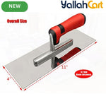 3pcs Concrete Tools Set - Stainless Steel Flat Finishing Trowel, Concrete Edger & Groover, 11" x 4" Trowel, 6" x 3" Edger, 6" x 3" Groover, Stucco Cement Masonry Construction Hand Tool Kit - Silvera