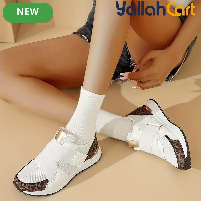 Women's One-Piece Slip-On Sneakers – Lightweight Breathable Mesh, Non-Slip Soft Sole