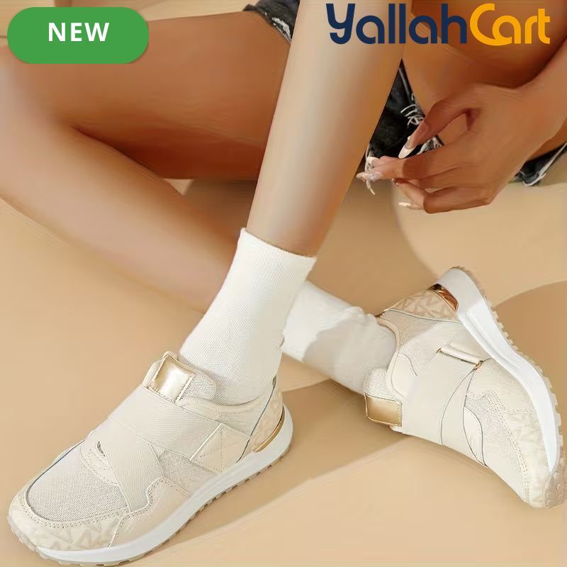 Women's One-Piece Slip-On Sneakers – Lightweight Breathable Mesh, Non-Slip Soft Sole