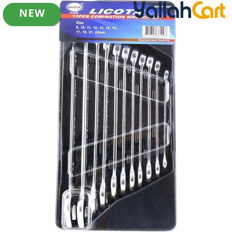 11P Wrench Set ACK-274008 - Carbon Steel Hand Tool Set, Hydraulic Operation, Non-Electric Wrench Kit, Durable Mechanical Repair Tools for Home, Workshop & Automotive Use