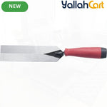 QLT Masonry Margin Trowel - Red Soft Grip Handle, 20.32cm x 5.08cm, MTSG82, Professional Masonry Hand Tool for Bricklaying, Mortar, Cement & Construction Work