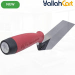 QLT Masonry Margin Trowel - Red Soft Grip Handle, 20.32cm x 5.08cm, MTSG82, Professional Masonry Hand Tool for Bricklaying, Mortar, Cement & Construction Work