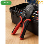 Manual Wire Crimping Tool - Black & Red, HSC8 16-6 Ring Terminal Crimper, 0.08-16mm² Wire Range, 30-5AWG, Aluminum Alloy Hand Crimping Pliers for Electrical Installation & Cable Terminals