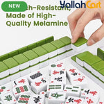 144pcs Mahjong Set - Classic Medium Mahjong Tile Set, Default Color Traditional Mahjong Game, Complete Playing Set for Travel, Family & Party Game Nights