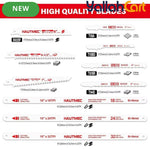 HAUTMEC 10-in-1 Multi-Blade Hand Saw - Default, Quick-Release Change Mechanism, Pro HSS/Bi-Metal Blades, Compact Jap Saw, Versatile Hand Saw for Wood, Metal, Plastic & Drywall