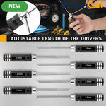 7pcs Hex Screwdriver Set - Black, 0.9mm, 1.27mm, 1.3mm, 1.5mm, 2.0mm, 2.5mm & 3.0mm Precision Hex Tools, Aluminum Alloy Handle, RC Model Repair Kit for Cars, Boats, Helicopters & Drones