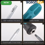 Double-Ended Screwdriver - Default Color, PH2 Phillips Dual-Purpose Screwdriver, Round Metal Shank, Non-Slip Ergonomic Handle, Hand Tool for Home Appliances, Small & Medium Machinery Repairs