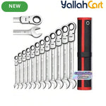 Adjustable Wrench Set - Black, 12-Piece Combination Wrench Set 8mm-19mm, Aluminum Alloy Hand Tools, Adjustable Wrench, Durable Mechanical Repair Tool Set for Home, Garage & Workshop