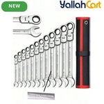 Adjustable Wrench Set - Black, 12-Piece Combination Wrench Set 8mm-19mm, Aluminum Alloy Hand Tools, Adjustable Wrench, Durable Mechanical Repair Tool Set for Home, Garage & Workshop