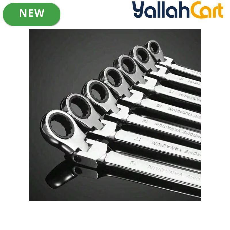 Adjustable Wrench Set - Black, 12-Piece Combination Wrench Set 8mm-19mm, Aluminum Alloy Hand Tools, Adjustable Wrench, Durable Mechanical Repair Tool Set for Home, Garage & Workshop