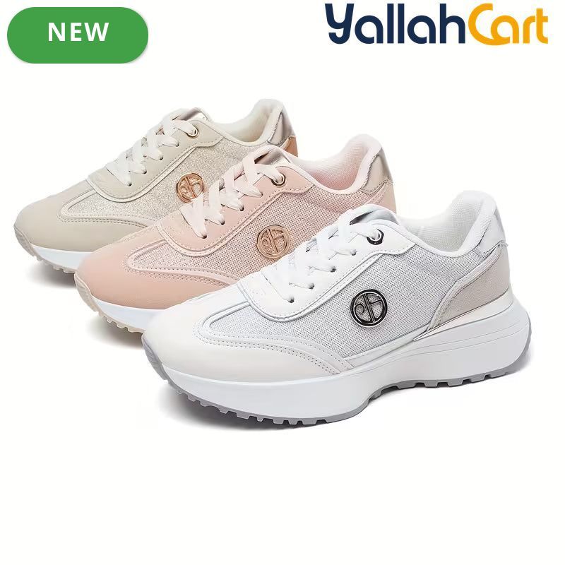 2025 Lightweight Running Shoes – Round Toe, Thick Platform, Non-Slip Sole