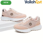 2025 Lightweight Running Shoes – Round Toe, Thick Platform, Non-Slip Sole