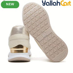 Women's Low-Top Sneakers – Lace-Up Casual Shoes, Soft Non-Slip Sole, Wear-Resistant Fabric Upper