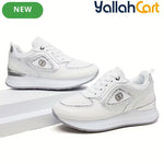 Stylish Women's Athletic Sneakers – Patchwork Design, Lightweight Rubber Sole, Slip-Resistant