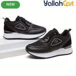 Stylish Women's Athletic Sneakers – Patchwork Design, Lightweight Rubber Sole, Slip-Resistant