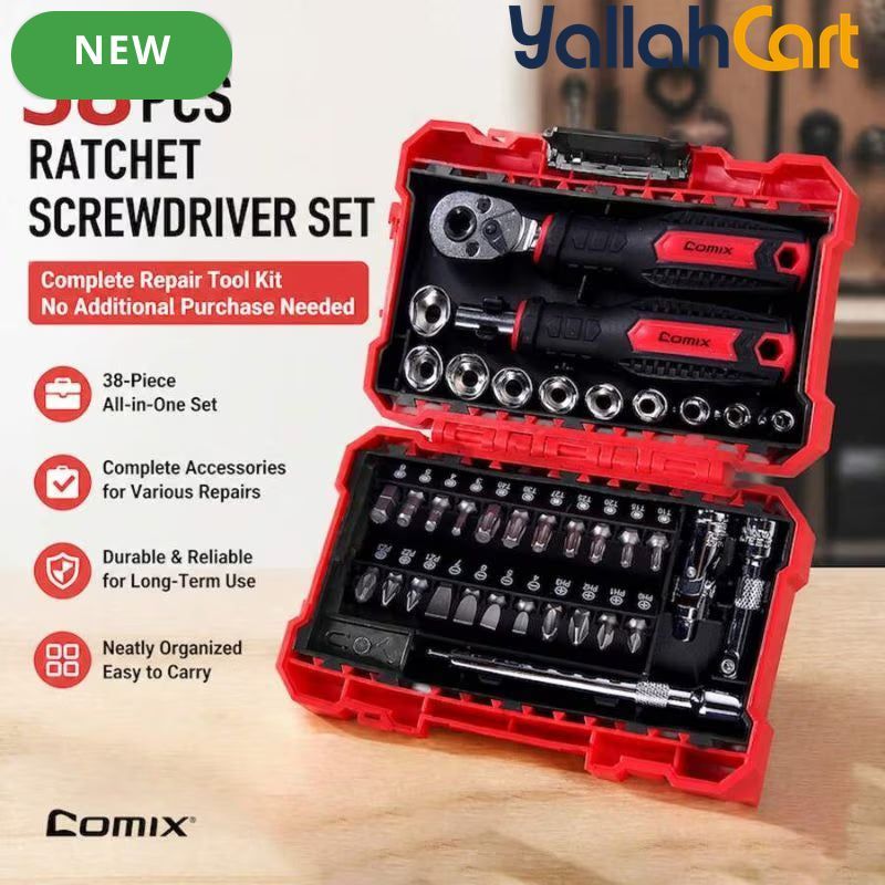 38-in-1 Precision Screwdriver Set - QX-T038, High-Precision Magnetic Tips, Small Bit Adapter, Magnetic Extension, Multi-Functional Repair Tool Kit, Storage Box for Home, Electronics, Car Repair & Decoration