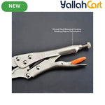 9-Inch Long-Nose Locking Pliers - Style 3, Heavy-Duty Chrome-Plated Steel Slim-Jaw Pliers, Precision Gripping, Bending & Holding Tool for Mechanics, Workshop & DIY