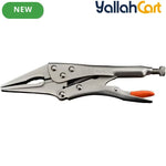 9-Inch Long-Nose Locking Pliers - Style 3, Heavy-Duty Chrome-Plated Steel Slim-Jaw Pliers, Precision Gripping, Bending & Holding Tool for Mechanics, Workshop & DIY