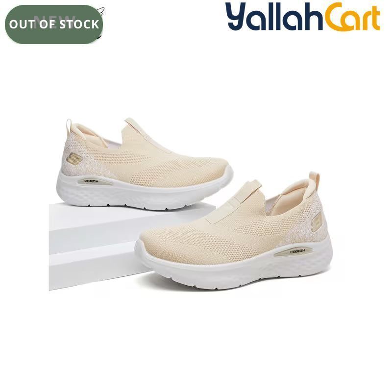 Desai Women's Breathable Knitted Slip-On Sneakers – Cushioned Walking Shoes