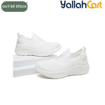 Desai Women's Breathable Knitted Slip-On Sneakers – Cushioned Walking Shoes