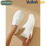 Desai Women's Breathable Knitted Slip-On Sneakers – Cushioned Walking Shoes