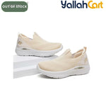 Desai Women's Breathable Knitted Slip-On Sneakers – Cushioned Walking Shoes