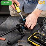 62pcs Portable Precision Magnetic Ratchet Screwdriver Bit Kit - Yellow, Multifunctional Hand Tool Set, Magnetic Screwdriver Bits, Phone Repair & Household Maintenance Tools, Compact Storage Case