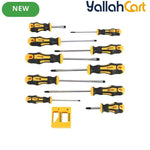 Magnetic Screwdriver Set - Multicolor, 11pcs Black & Yellow Screwdrivers, Flat Head & Cross Head Screwdrivers, Professional Padded Handles, Key Screwdriver, Aluminum Alloy Hand Tool Set