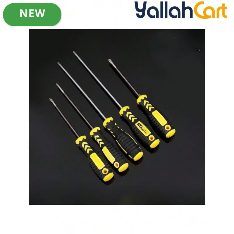Magnetic Screwdriver Set - Multicolor, 11pcs Black & Yellow Screwdrivers, Flat Head & Cross Head Screwdrivers, Professional Padded Handles, Key Screwdriver, Aluminum Alloy Hand Tool Set