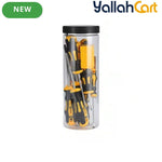 Magnetic Screwdriver Set - Multicolor, 11pcs Black & Yellow Screwdrivers, Flat Head & Cross Head Screwdrivers, Professional Padded Handles, Key Screwdriver, Aluminum Alloy Hand Tool Set