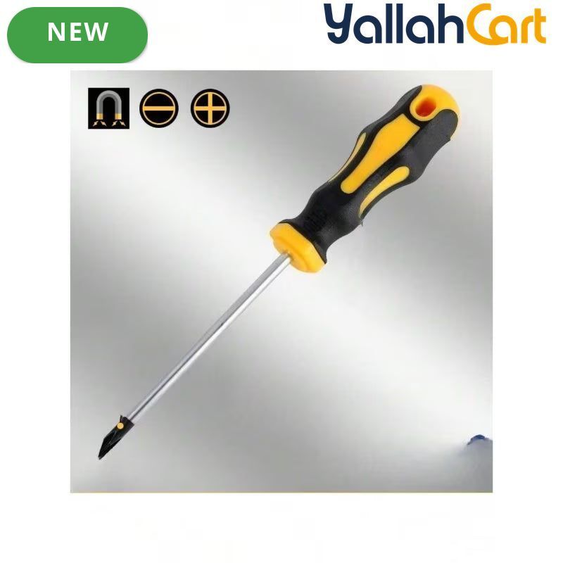 Magnetic Screwdriver Set - Multicolor, 11pcs Black & Yellow Screwdrivers, Flat Head & Cross Head Screwdrivers, Professional Padded Handles, Key Screwdriver, Aluminum Alloy Hand Tool Set