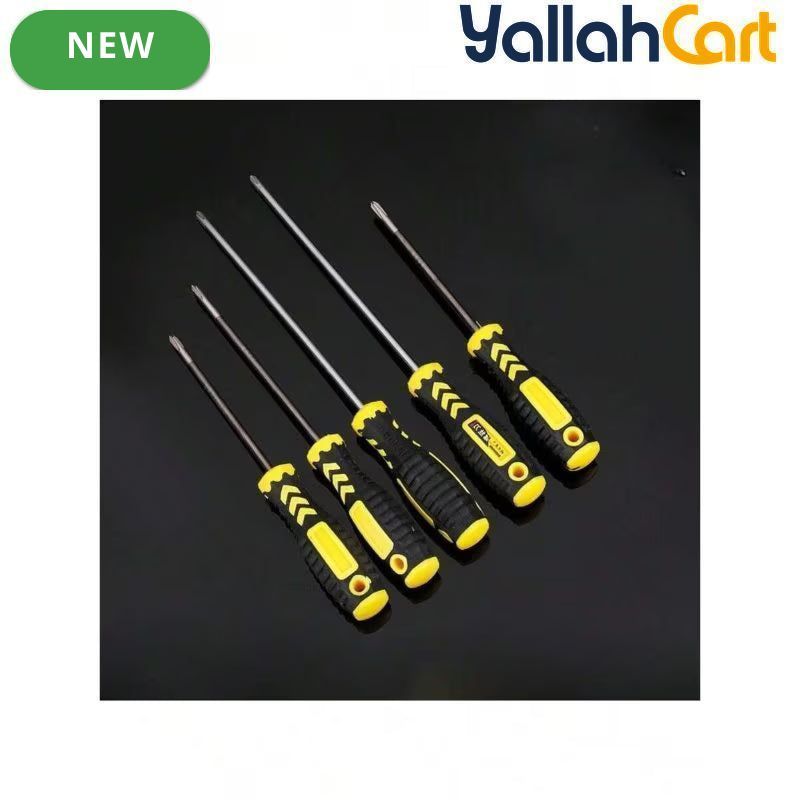 Magnetic Screwdriver Set - Multicolor, 11pcs Black & Yellow Screwdrivers, Flat Head & Cross Head Screwdrivers, Professional Padded Handles, Key Screwdriver, Aluminum Alloy Hand Tool Set
