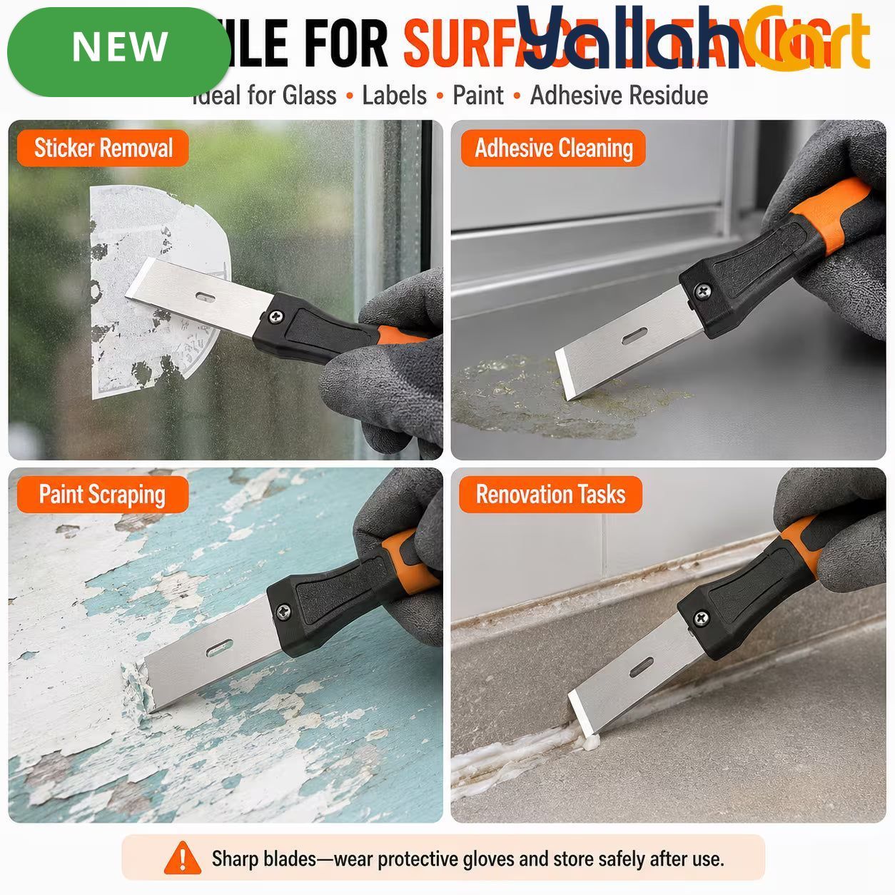 10pcs Heavy Duty Scraper Replacement Blades - 120 × 22mm Carbon Steel, Precision-Ground Scraper Blades for Paint, Glass, Wallpaper, Adhesive, Sealant & Surface Cleaning Tools