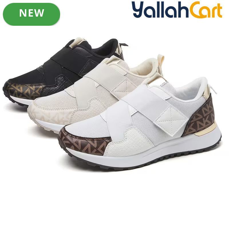 Desai Women's Color-Block Slip-On Sneakers – Breathable Mesh, Soft Sole, Casual Walking Shoes