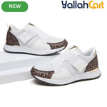 Desai Women's Color-Block Slip-On Sneakers – Breathable Mesh, Soft Sole, Casual Walking Shoes